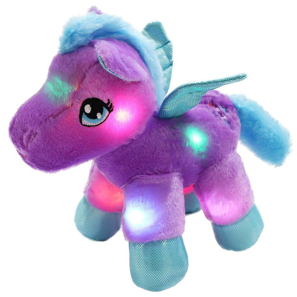 pegasus the unicorn LED stuffed animal, 11 inch | Bstaofy - Glow Guards