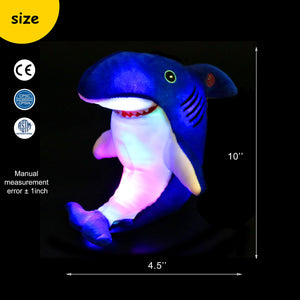 Bstaofy Light up Blue Shark Stuffed Animal - Glow Guards
