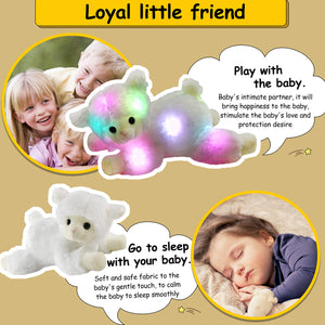 Bstaofy Light up Stuffed Lamb Plush Toy Glow Sheep - Glow Guards