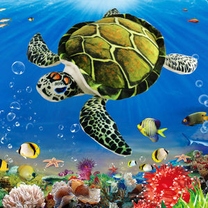 Athoinsu Realistic Stuffed Sea Turtle Soft Plush Toy 18'' - Glow Guards