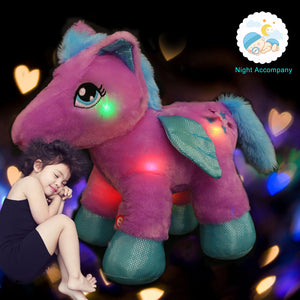 WEWILL Light up Unicorn Stuffed Animal Glow Soft LED Pegasus Toys - Glow Guards