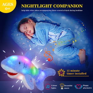 Bstaofy Musical Light up Shark Stuffed Animal Glow Plush - Glow Guards