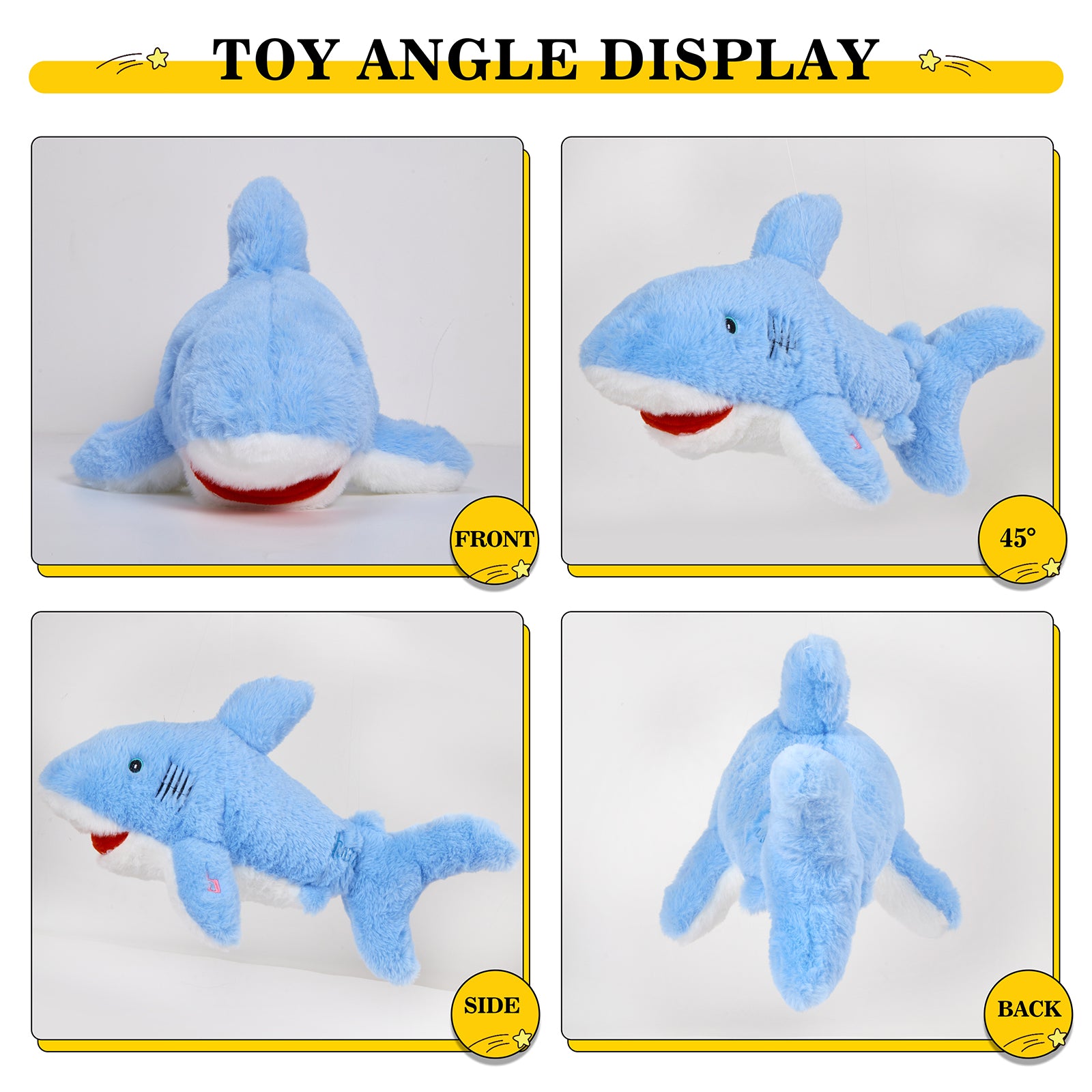 Bstaofy Musical Light up Shark Stuffed Animal Glow Plush - Glow Guards