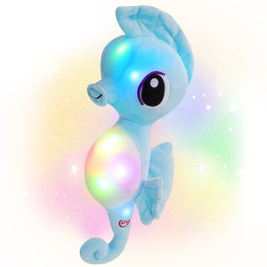 Athoinsu 15'' Light up Seahorse Stuffed Animals LED Ocean Life Soft Plush - Glow Guards
