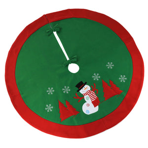 36’’ Christmas Tree Skirt with Thick Plaid Trim of 4 patterns - Glow Guards