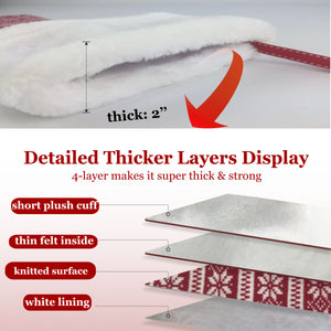 striped knit Christmas stockings decoration, 19'' | Bstaofy - Glow Guards