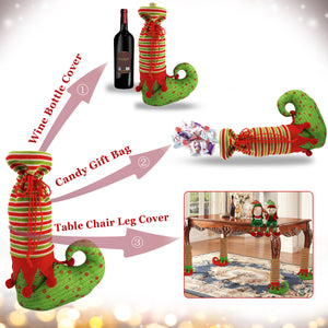 Christmas table leg covers elves shoes decoration | Bstaofy - Glow Guards
