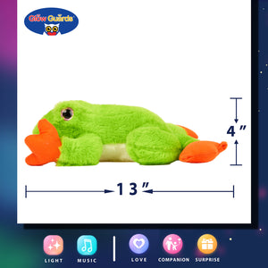 Glow Guards 12’’ Light up Stuffed Frog Jungle Animals LED Soft Plush - Glow Guards