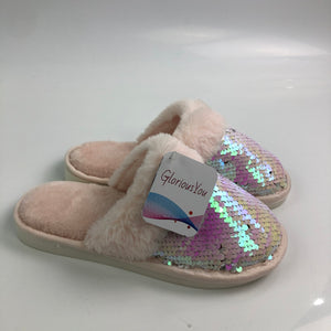 GloriousYou Womens Cosy Sequin Slippers - Glow Guards