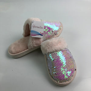 GloriousYou Womens Cosy Sequin Slippers - Glow Guards