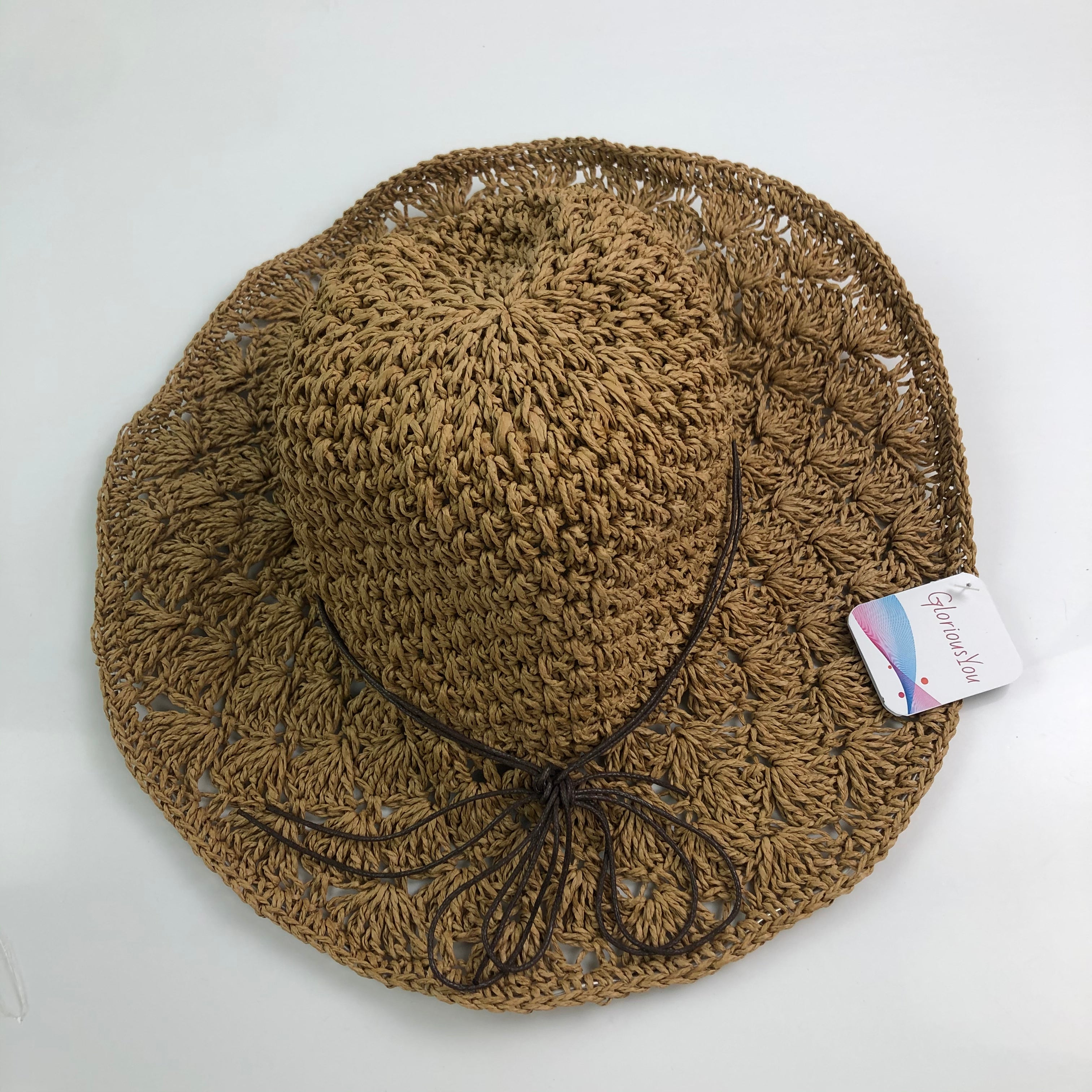GloriousYou Womens Beach Sun Straw Hat - Glow Guards