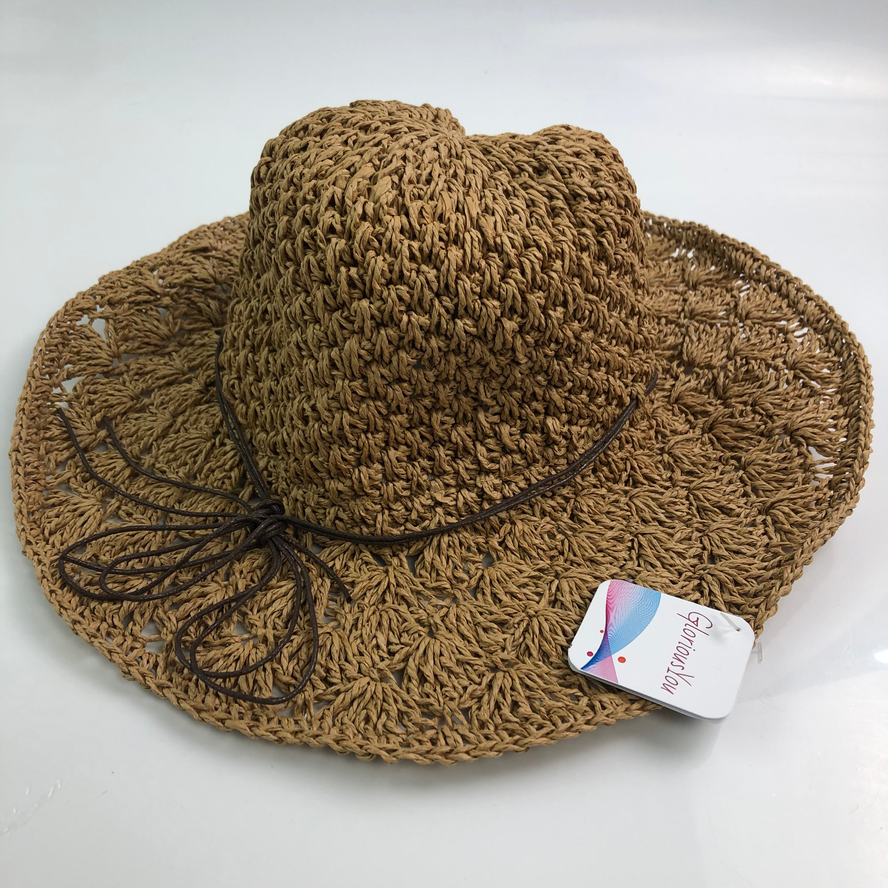 GloriousYou Womens Beach Sun Straw Hat - Glow Guards