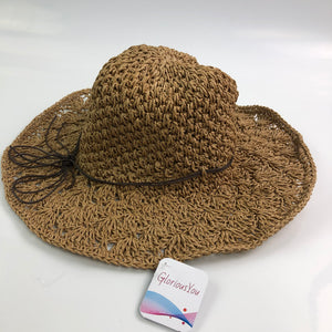 GloriousYou Womens Beach Sun Straw Hat - Glow Guards