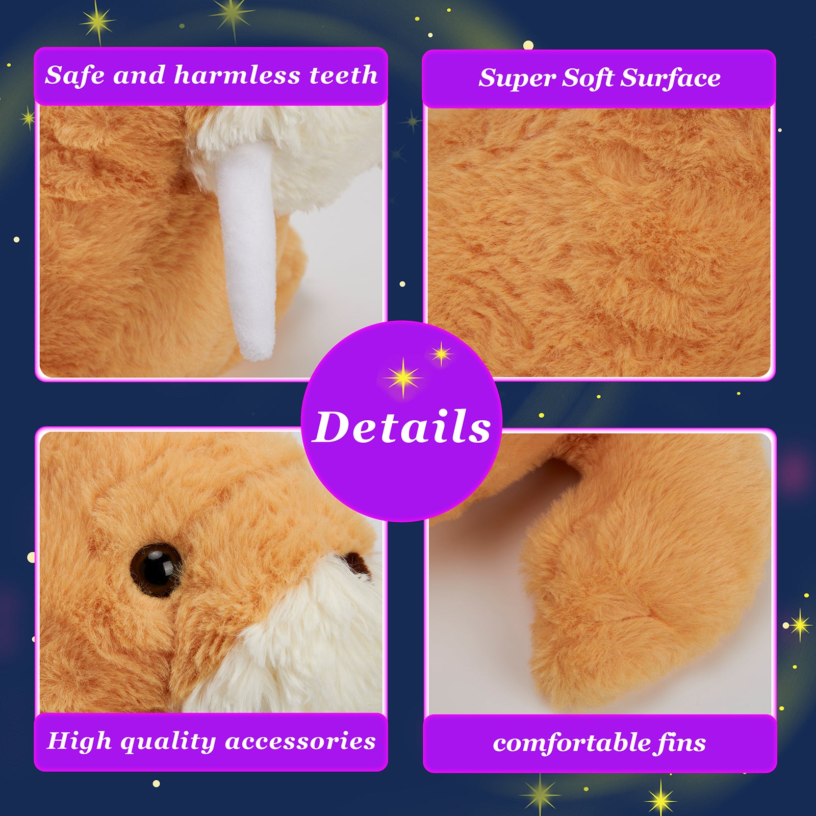 Glow Guards 14'' Walrus Light up Plush Soft Toy Stuffed Animal - Glow Guards