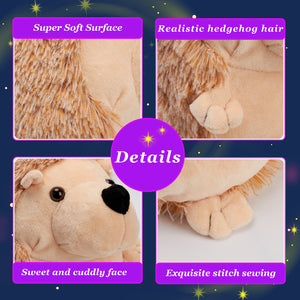 Glow Guards Brown Hedgehog Light up Plush Toy Stuffed Animal LED Night Light Bedtime Soft - Glow Guards