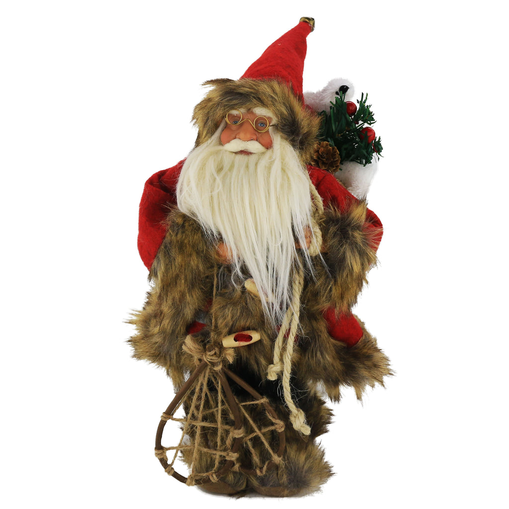 Santa Claus figure Christmas decoration 16.5'', brown | Bstaofy - Glow Guards