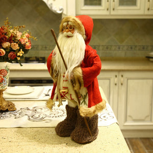 Handmade Santa Claus figure Christmas decoration 16.5'',red | Bstaofy - Glow Guards