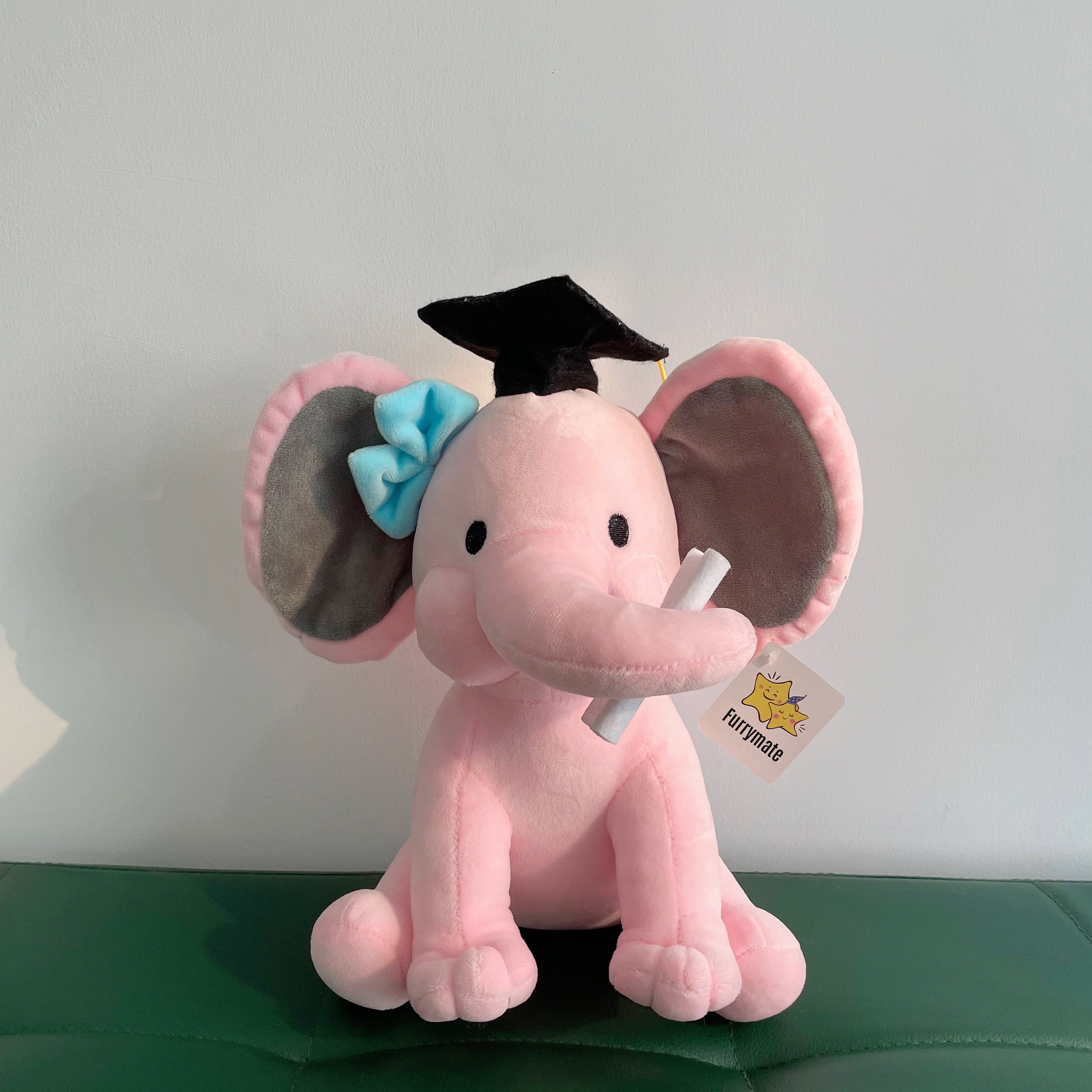 Furrymate Elephant Animated Plush Singing Elephant with Peek-a-boo Interactive Feature