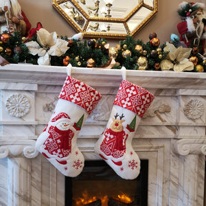 Christmas stockings set of 2 Santa, Snowman 17''| Bstaofy - Glow Guards