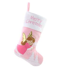 18'' baby's first christmas stockings, blue/ pink | Bstaofy - Glow Guards