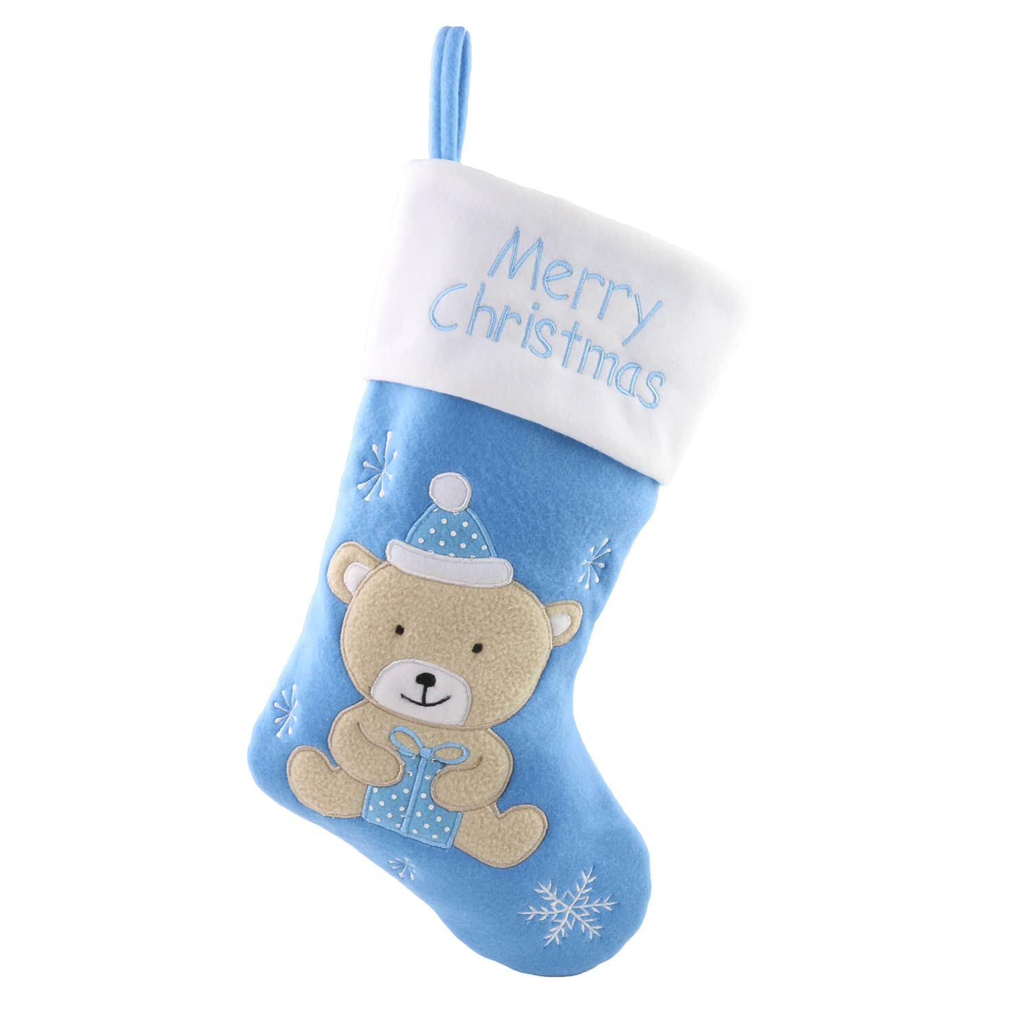 18'' baby's first christmas stockings, blue/ pink | Bstaofy - Glow Guards