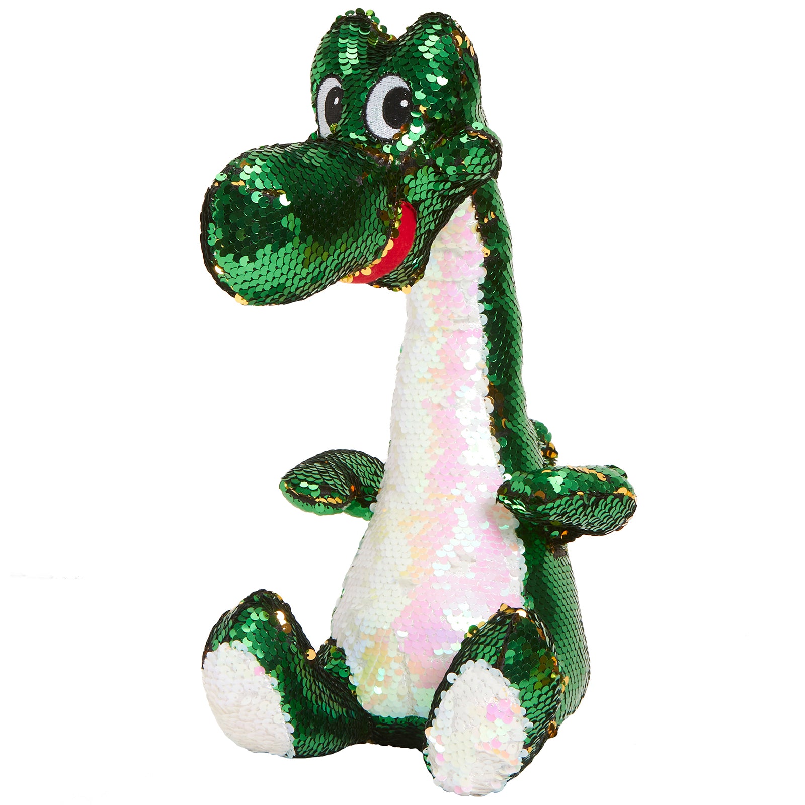 Athoinsu 16'' Sequin Dinosaur Plush Toy Stuffed Animal Jurassic Din - Glow Guards