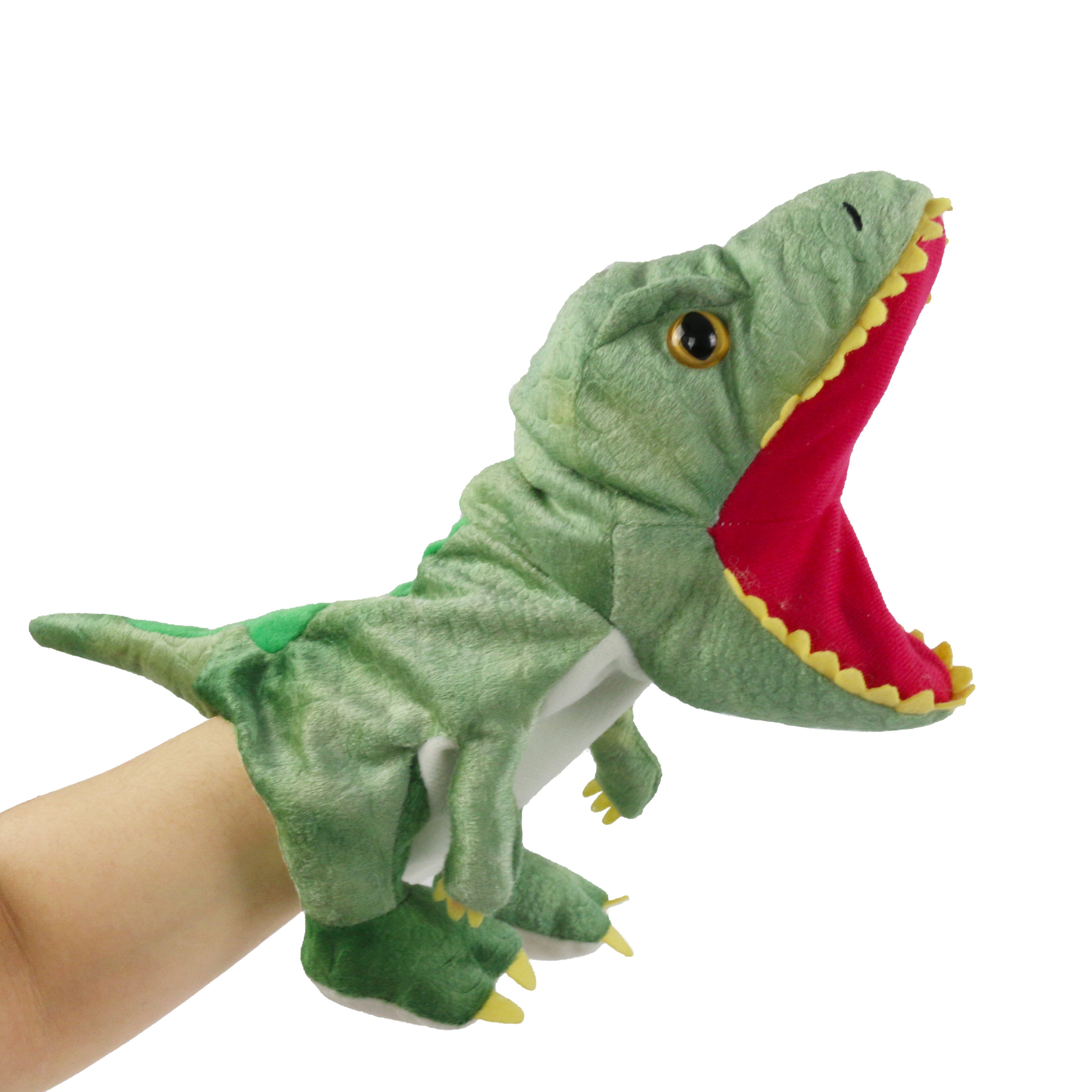 Bstaofy Plush Dinosaur Hand Puppet T-rex Stuffed Toy - Glow Guards