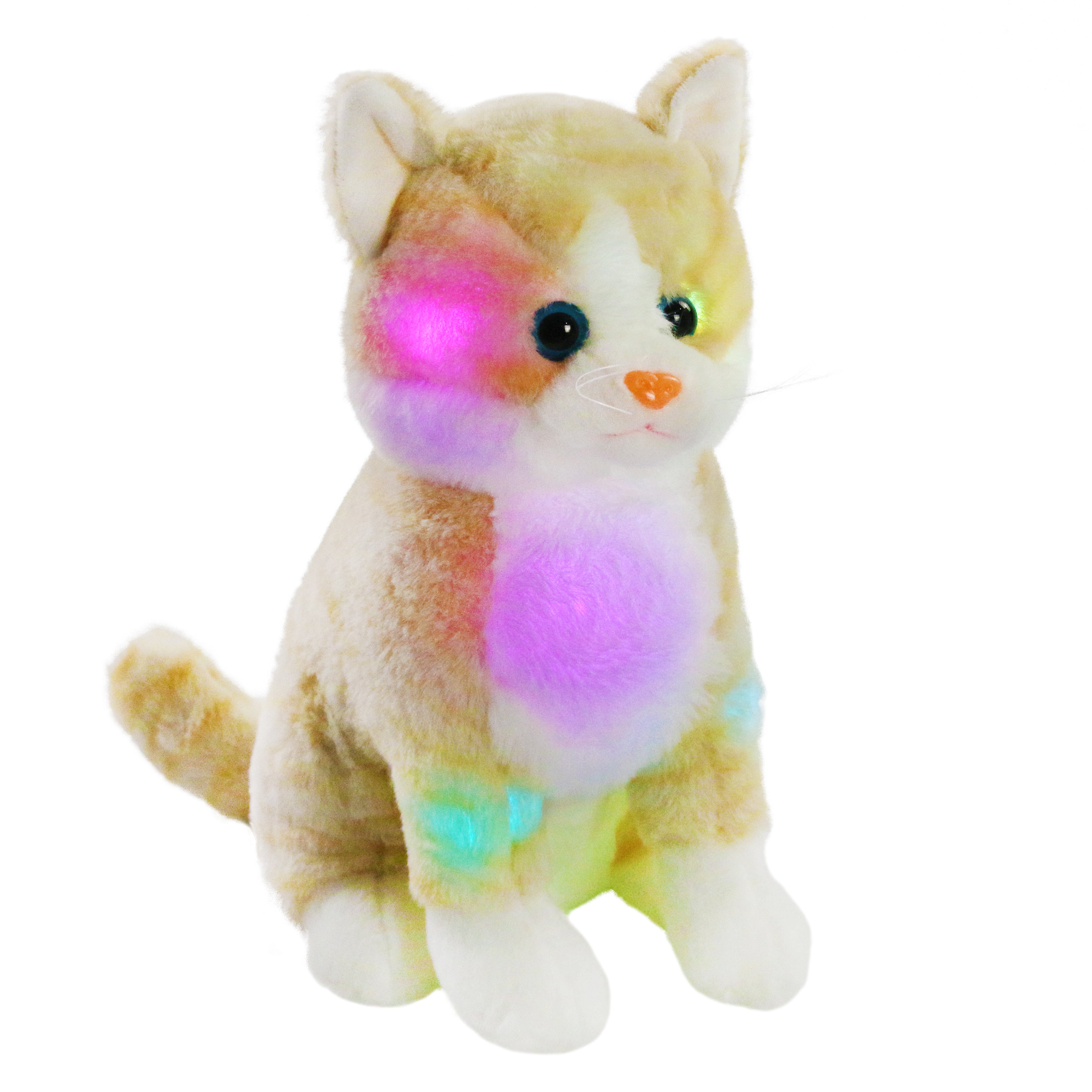 Bstaofy LED Cat Stuffed Animal Kitten Plush Toy Floppy Soft - Glow Guards