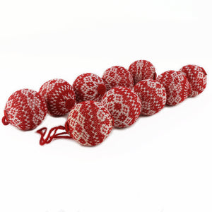2.75" (70mm) knit Christmas ball ornaments,10 pcs | Bstaofy - Glow Guards