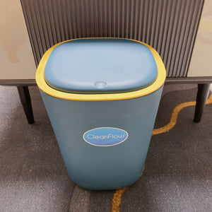 Kitchen Step Trash Can, Plastic With Secure Slide Lock - Glow Guards