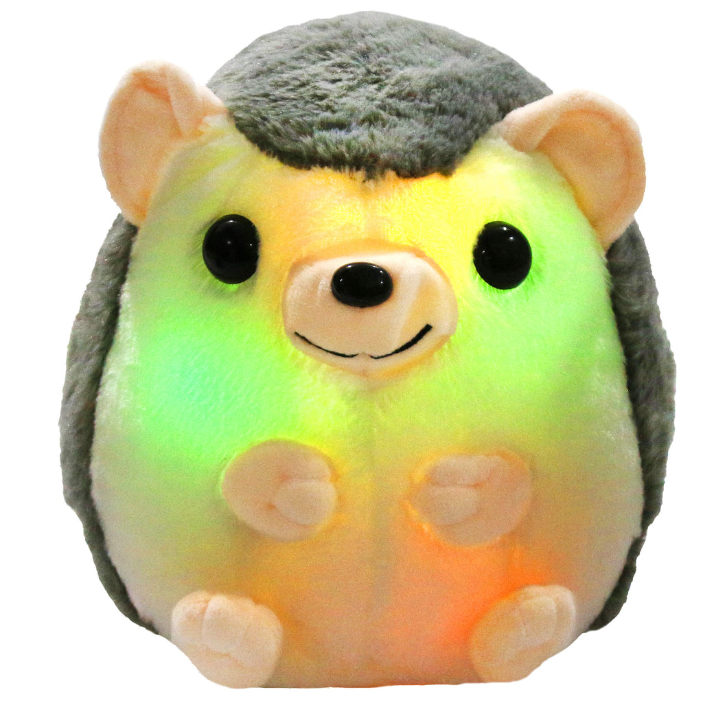 LED stuffed hedgehog toy light up plush, 10'' | Bstaofy - Glow Guards