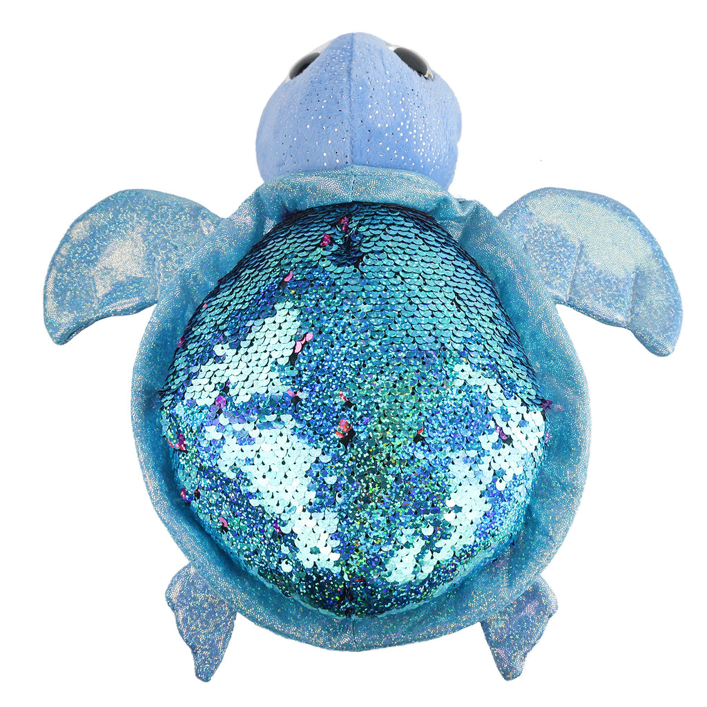 Athoinsu 12'' Sparkle Sequin Turtle Plush Toy with Flippable Sequins Ideal - Glow Guards