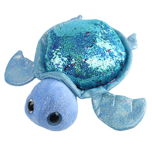Athoinsu 12'' Sparkle Sequin Turtle Plush Toy with Flippable Sequins Ideal - Glow Guards