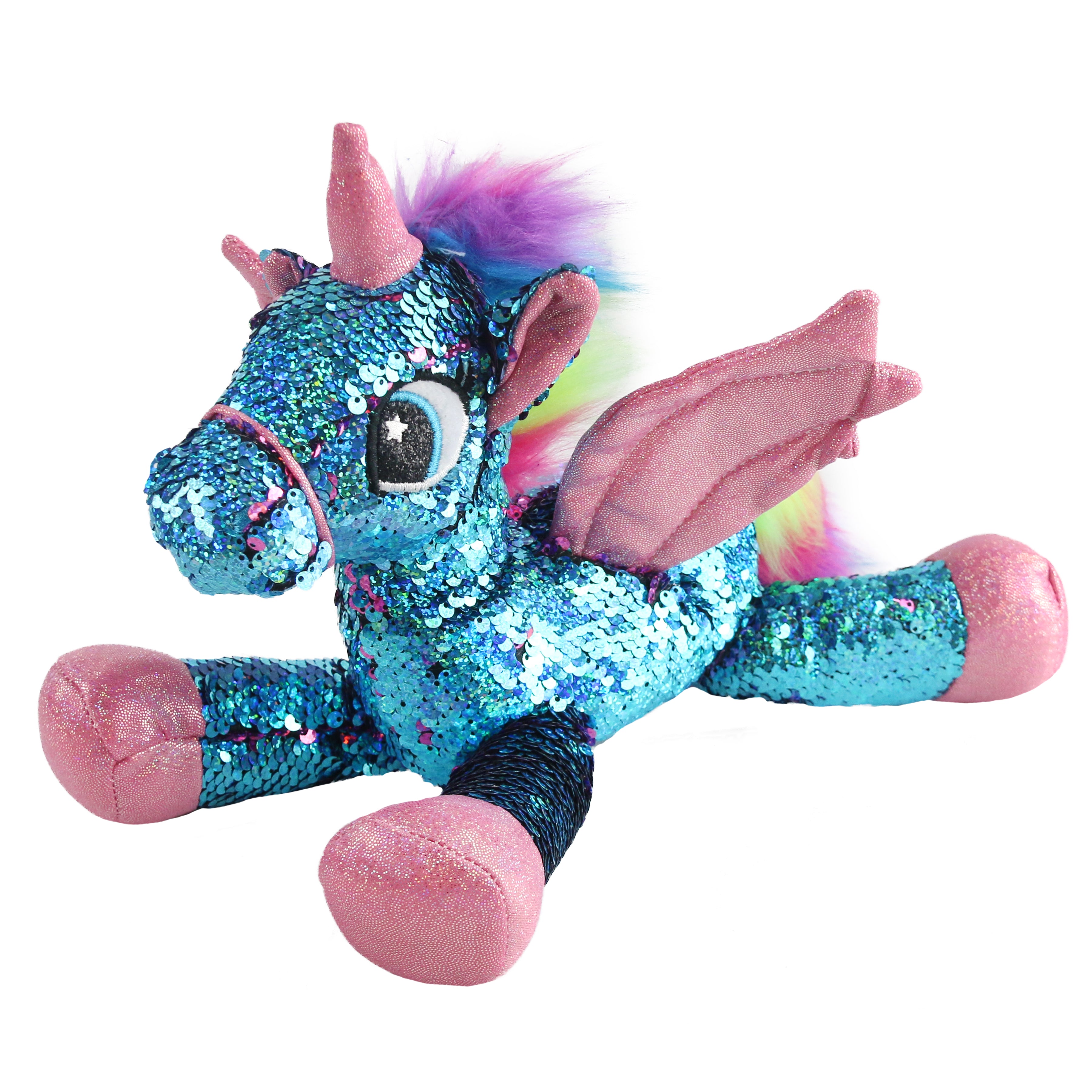 Athoinsu Flip Sequin Unicorn Stuffed Animal Sparkle Plush Toys - Glow Guards