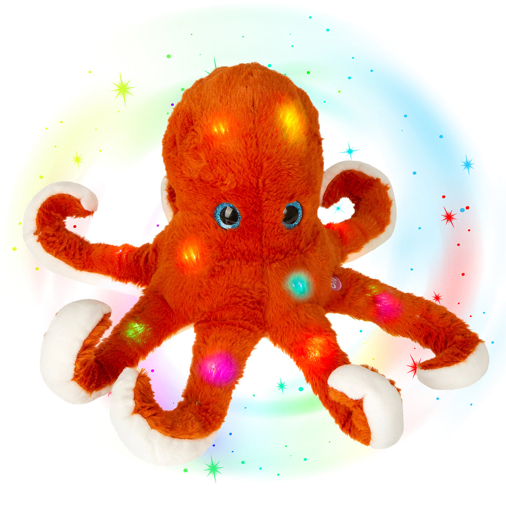 Glow Guards Light up Octopus Stuffed Ocean Life LED Soft Plush - Glow Guards