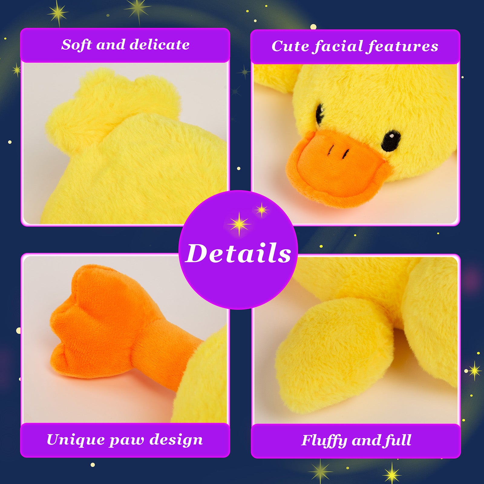 Glow Guards Light up Duck Soft Plush Toy Yellow Stuffed Animal - Glow Guards