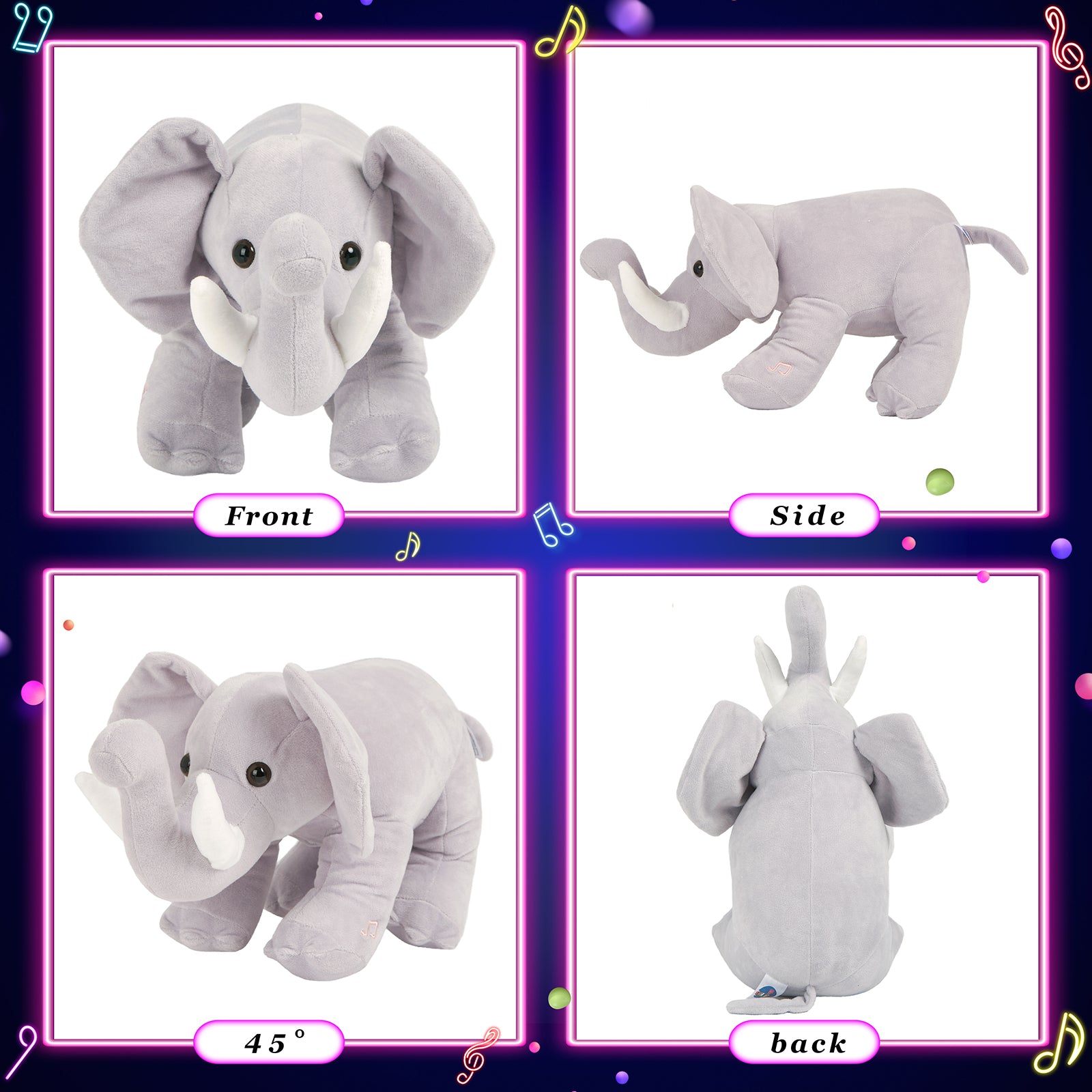 Glow Guards Light up Stuffed Elephant LED Soft Plush - Glow Guards