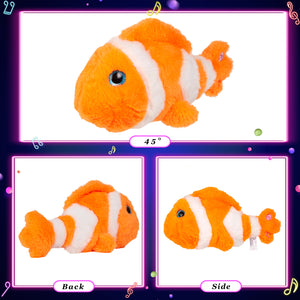 Glow Guards 12’’ LED Stuffed Orange Fish Light up Ocean Life - Glow Guards