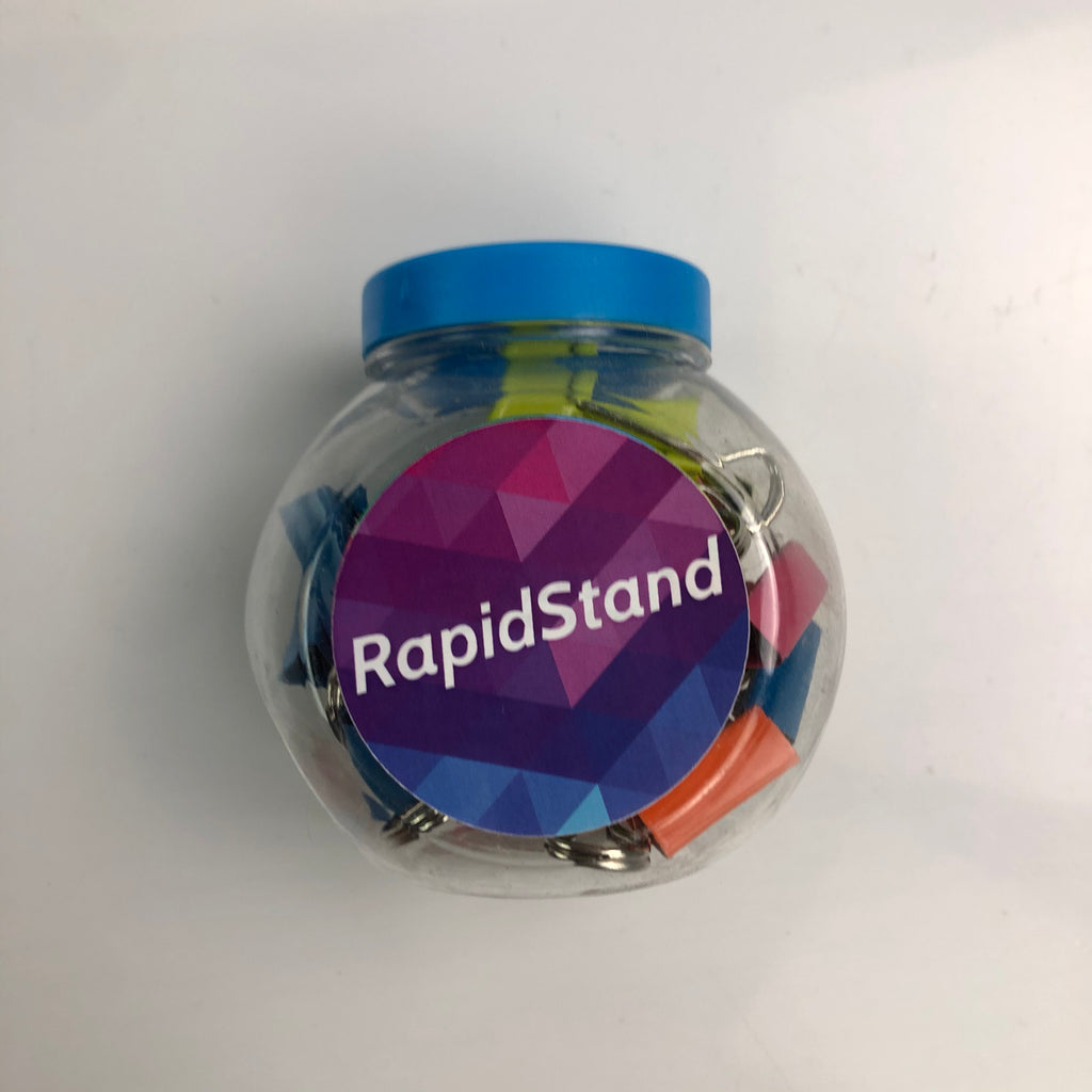 RapidStand Binder Clips Paper Clamps - Glow Guards