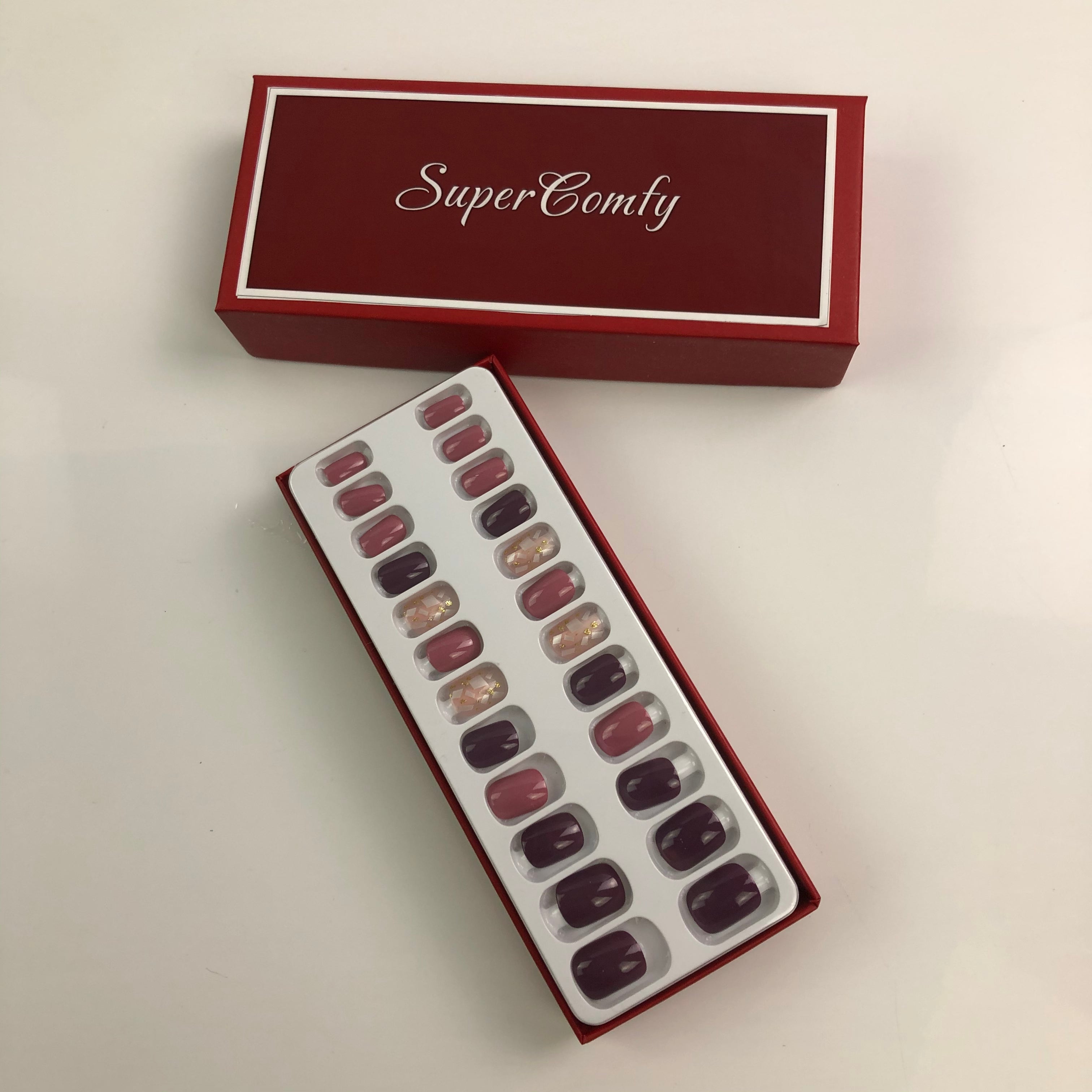 SuperComfy Natural False Acrylic Nails - Glow Guards