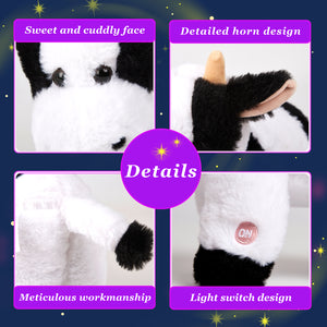 Glow Guards 12’’ Light up Cow Soft Plush Toy LED Stuffed - Glow Guards