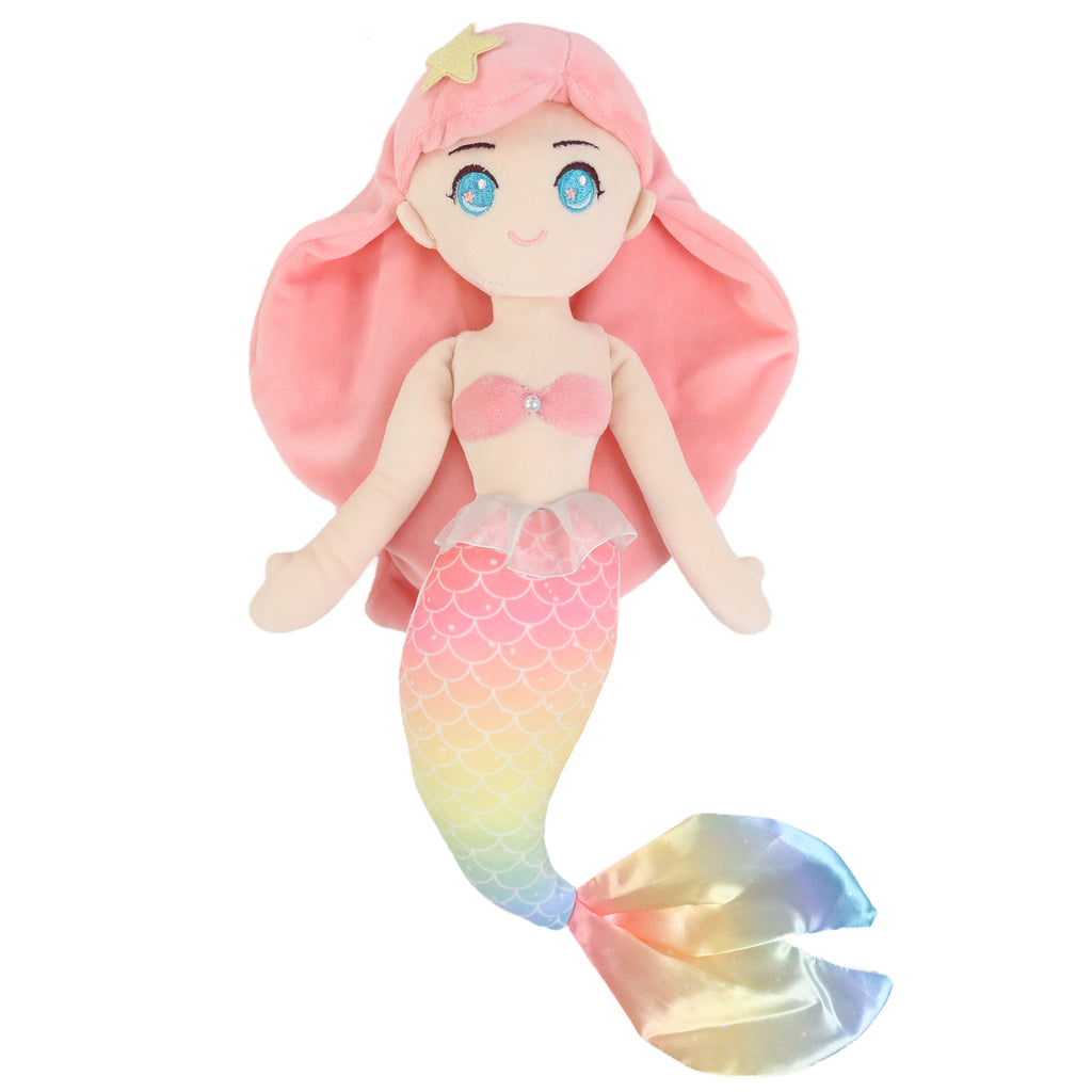 Athoinsu Stuffed Mermaid Princess Soft Doll Plush Toy, 15.5'' - Glow Guards