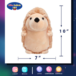 Glow Guards Brown Hedgehog Light up Plush Toy Stuffed Animal LED Night Light Bedtime Soft - Glow Guards