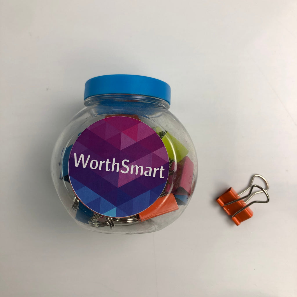 WorthSmart Colored Binder Clips - Glow Guards
