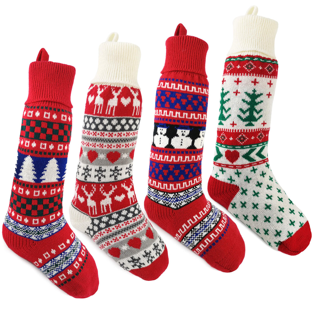 22’’ stretchable knit Christmas stockings handmade decoration| Bstaofy - Glow Guards