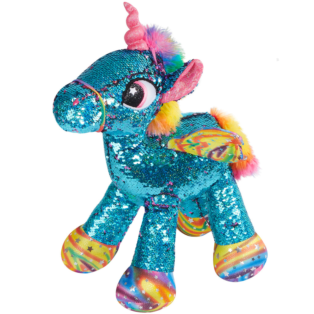 Athoinsu 13'' Flip Sequin Stuffed Unicorn Plush Toy - Glow Guards