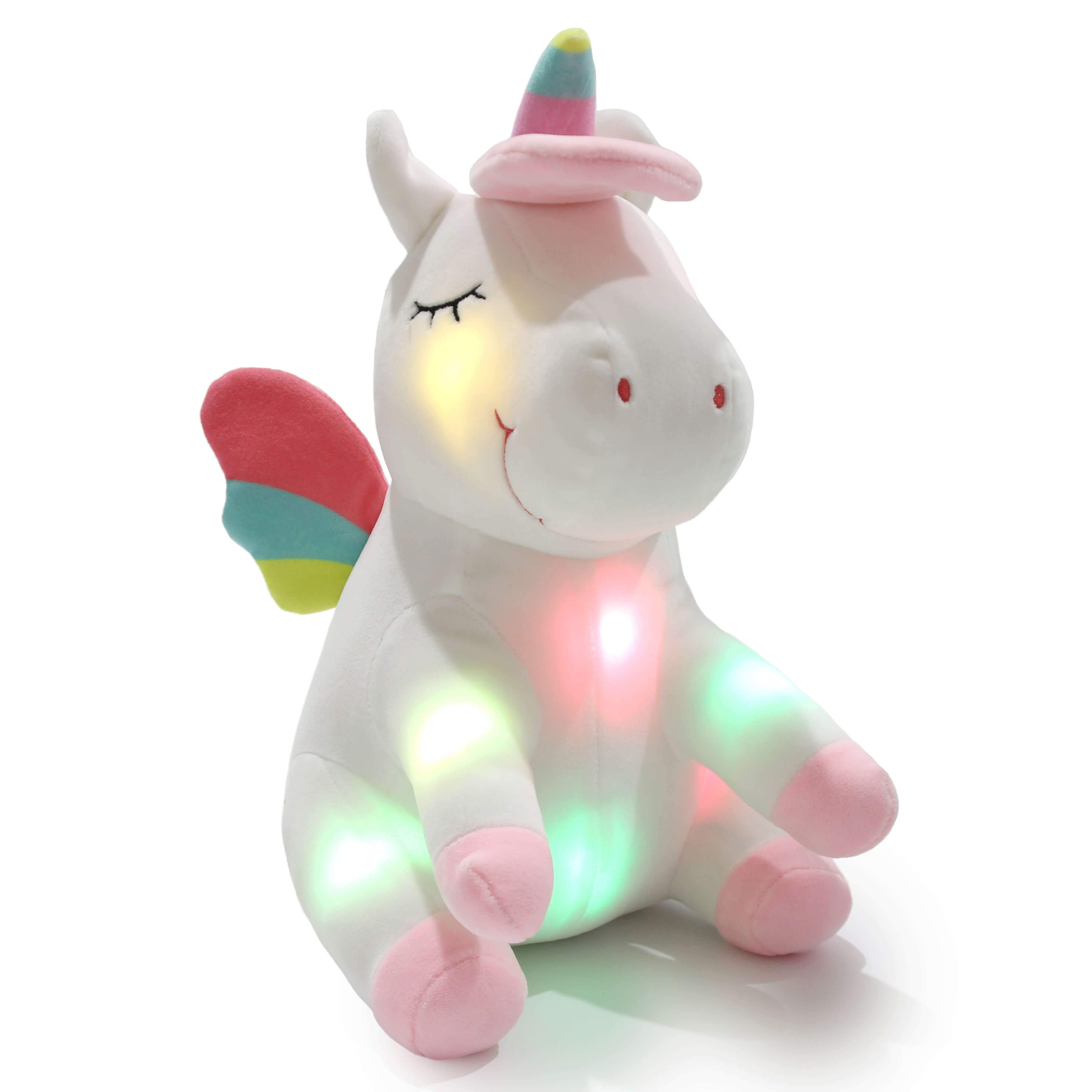 Light up Stuffed Unicorn Plush Toy with LED Night Lights Gifts for Toddler Kids | Athoinsu - Glow Guards