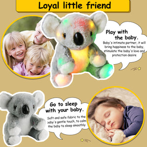 Bstaofy Light Up Gray Koala Bear Stuffed Animal LED Glow - Glow Guards