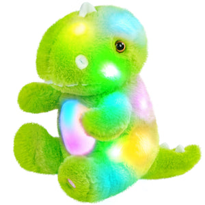 Athoinsu 11'' Light up Dinosaur Stuffed Cute T-Rex Soft Plush - Glow Guards
