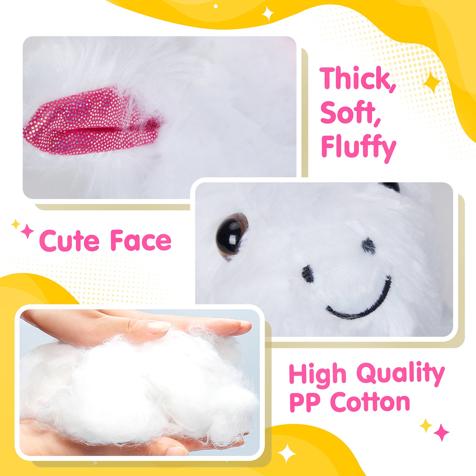 Wewill Light up Unicorn LED Stuffed Animal Soft White Plush Glow Toy - Glow Guards